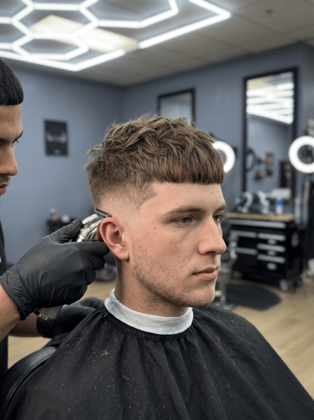 French crop haircut at Lor Barbershop Elk Grove